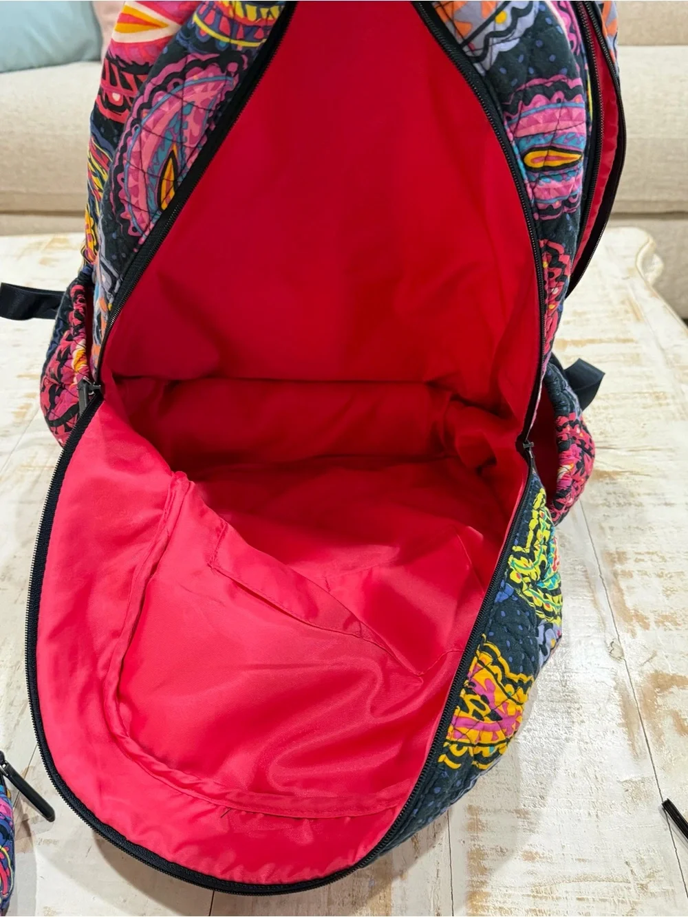 Vera Bradley XL Essential Backpack with Zip Pouch Twilight Paisley